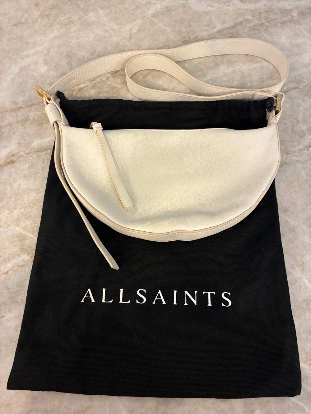 All Saints Half Moon Shoulder Bag